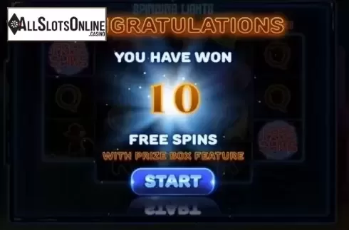 Game Screen 1. Spinning Lights from Spinomenal