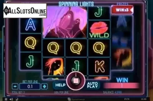 Game Screen 2. Spinning Lights from Spinomenal