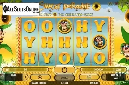 Reel screen. Sweet Paradise from Fugaso