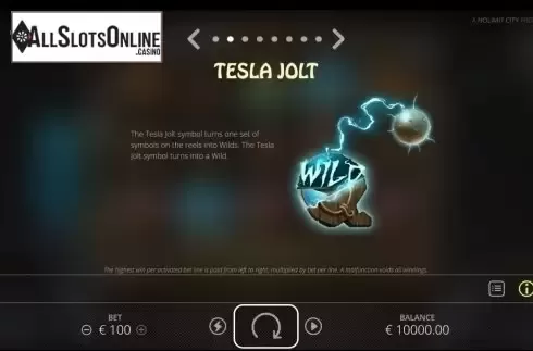 Paytable 2. Tesla jolt from Nolimit City