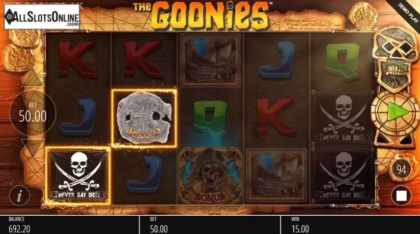 Win Screen 6. The Goonies Jackpot King from Blueprint