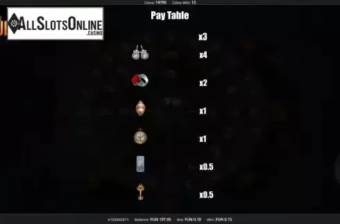 Paytable screen 2