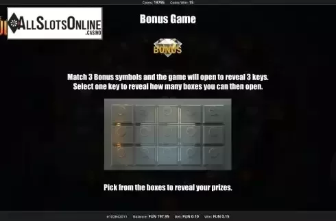 Bonus game screen