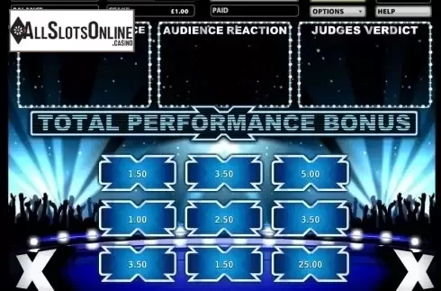 Bonus Game. The X Factor from Gamesys