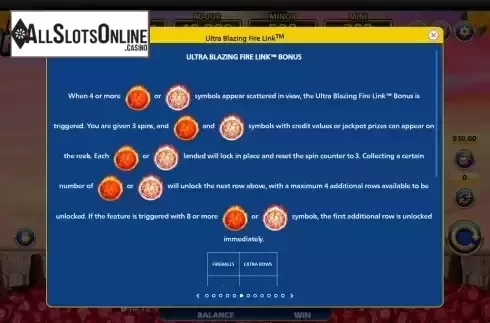 Bonus game screen