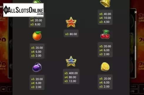 Paytable screen 2