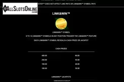 Link and win feature screen