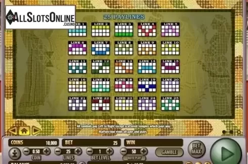 Paytable 3. Zeus (Habanero Systems) from Habanero