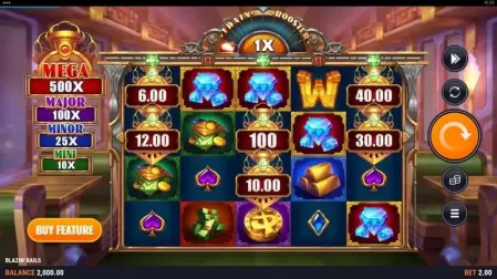 Blazin' Rails slot screenshot 1