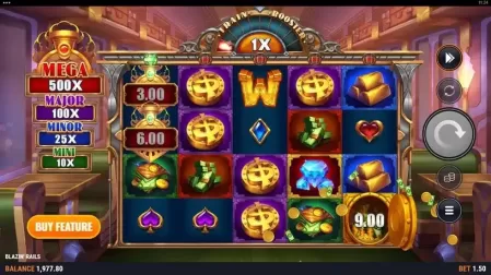 Blazin' Rails slot screenshot 2