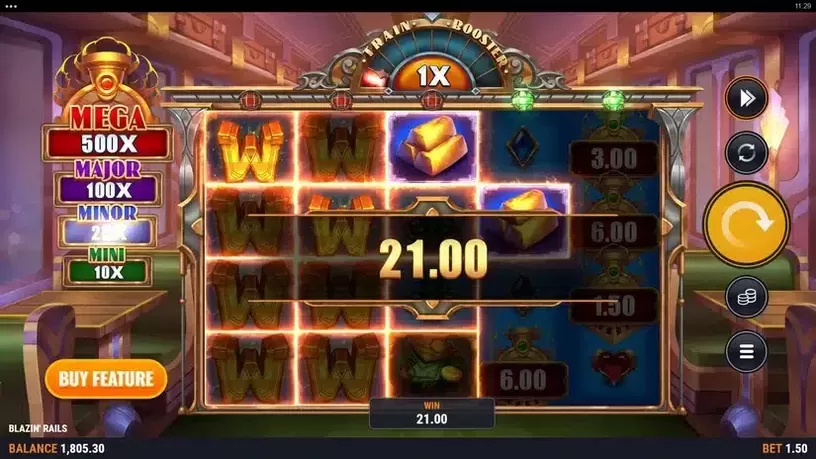 Blazin' Rails slot screenshot 4