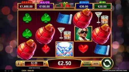Diamond Explosion Christmas Tango slot screenshot 2