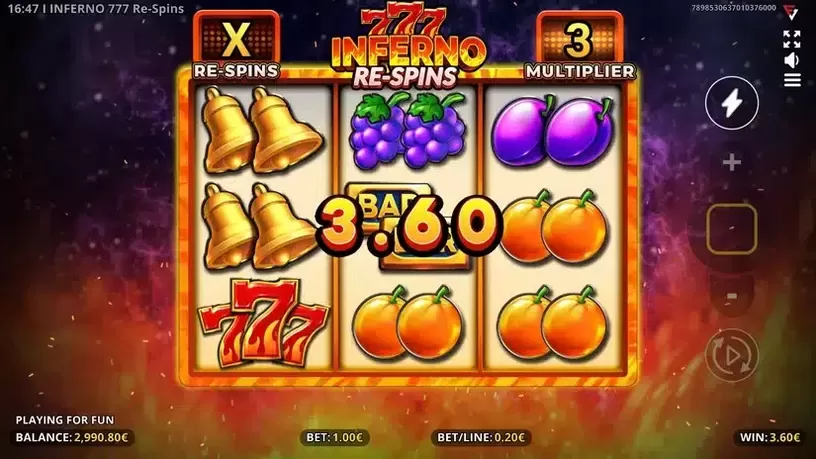 Inferno 777 Re-spins slot screenshot