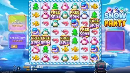 Snow Party slot screenshot 2