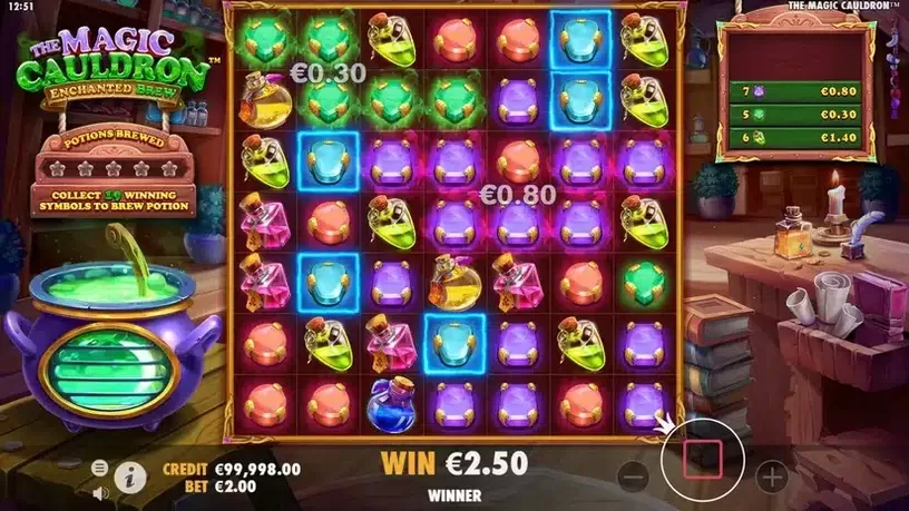 The Magic Cauldron – Enchanted Brew slot screenshot 2
