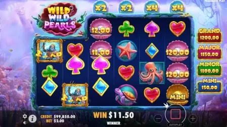 Wild Wild Pearls slot screenshot 4