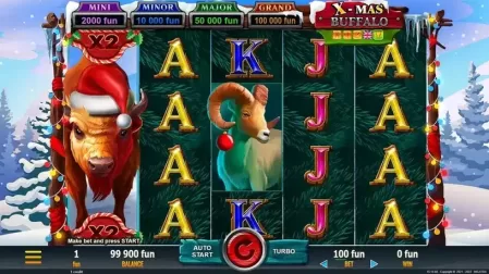 X-Mas Buffalo slot screenshot 1