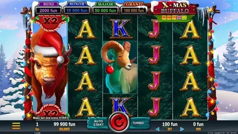 X-Mas Buffalo slot screenshot 