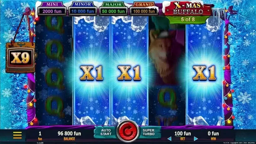 X-Mas Buffalo slot screenshot 