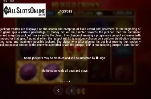 Mystery jackpot screen