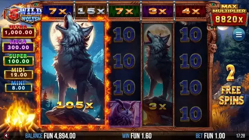 5 Wild Wolves slot screenshot 6