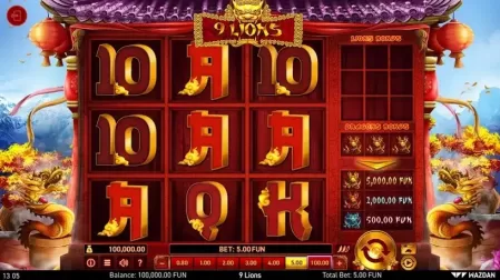 9 Lions slot screenshot 1