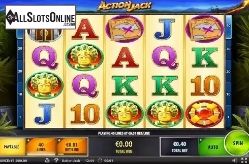 Reel Screen. Action Jack from IGT