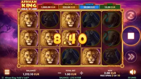 African King Hold'n'Win slot screenshot 5