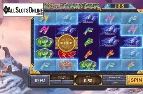 Reel Screen. Age of the Gods: Norse - Ways of Thunder from Playtech Origins