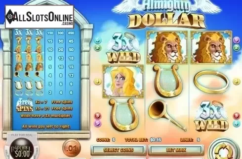 Reel Screen. Almighty Dollar from Rival Gaming