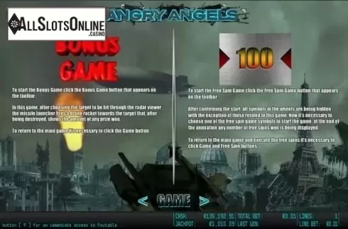 Paytable 3. Angry Angels HD from World Match