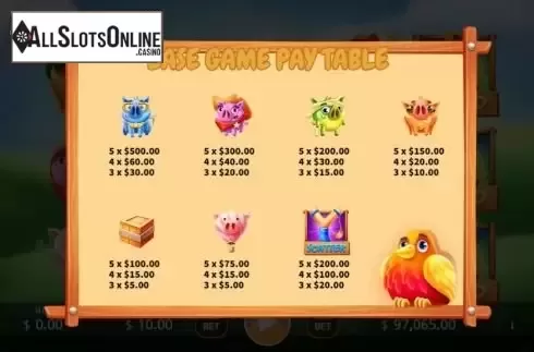 Paytable 1