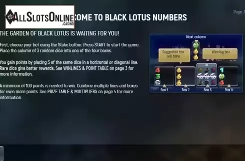 Game Rules screen