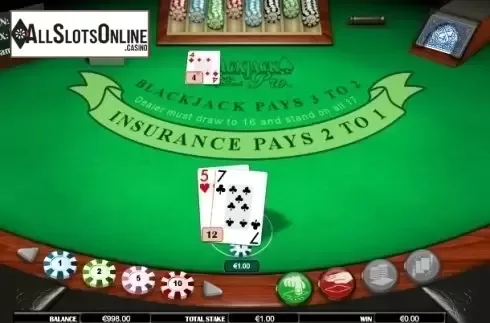 Reel screen. BlackjackPro MonteCarlo SH from NextGen