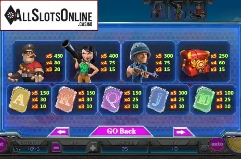 Paytable 3. Boom Beach from Aiwin Games