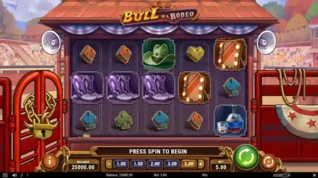 Bull in a Rodeo slot screenshot 1