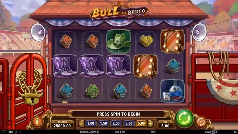 Bull in a Rodeo slot screenshot 1