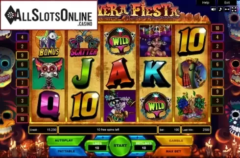 Reel Screen. Calavera Fiesta from Platin Gaming