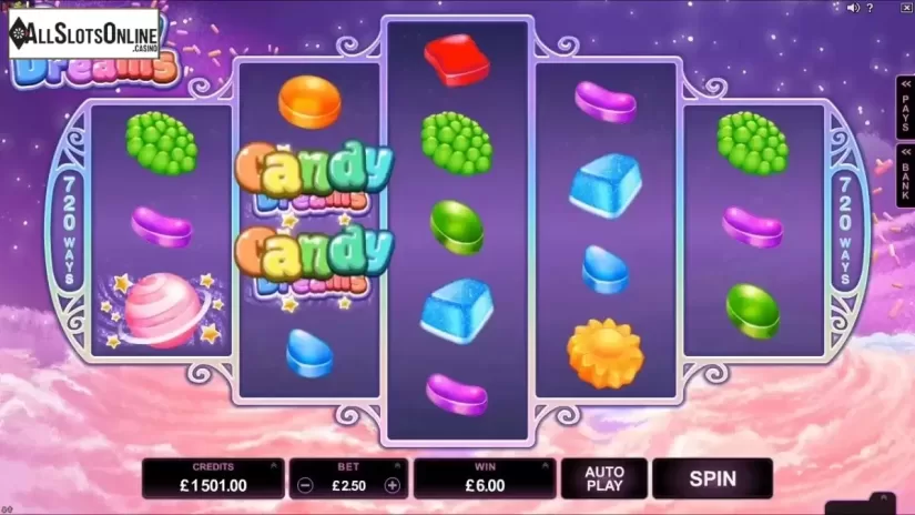 Screen 2. Candy Dreams (Microgaming) from Microgaming