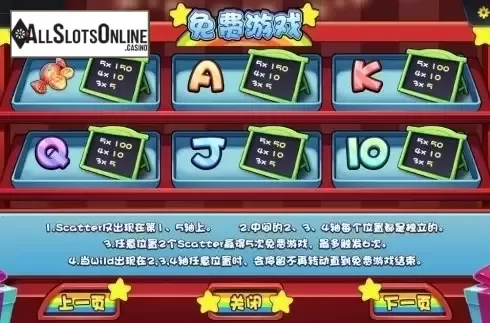 Free Spins Paytable 2. Candy House from Dream Tech