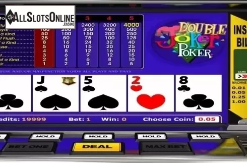 Game Screen. Double Joker Poker (Betsoft) from Betsoft