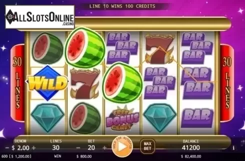 Win Screen. Fast Blast from KA Gaming