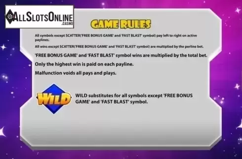 Features 1. Fast Blast from KA Gaming