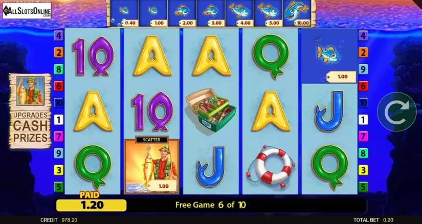 Free Spins Gameplay Screen