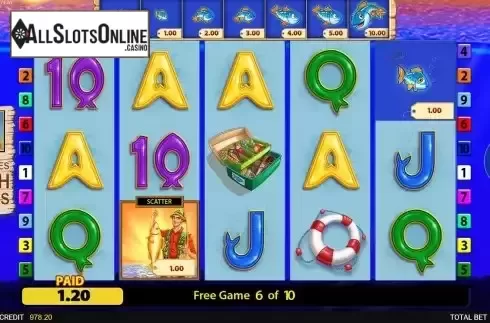 Free Spins Gameplay Screen