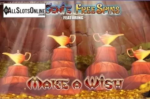 Bonus game screen. Genie Jackpots Megaways from Blueprint