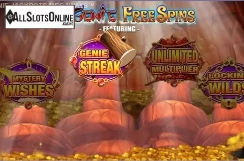 Bonus game screen 2. Genie Jackpots Megaways from Blueprint