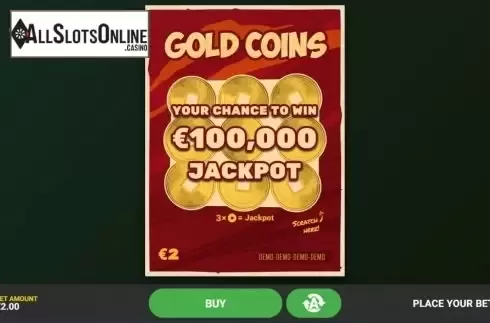Reel screen. Gold Coins from Hacksaw Gaming
