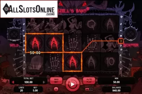 Win Screen. Hell's Band from Booongo