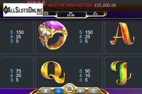 Paytable. Hold the Safe Jackpot from Eyecon